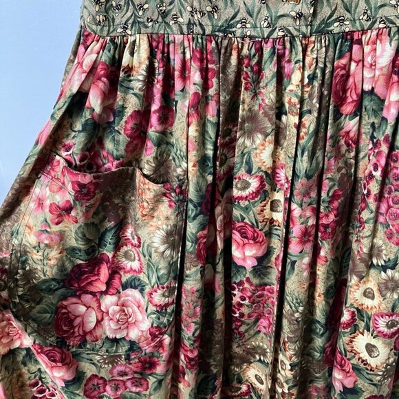 Vintage Peggy Race Maxi Dress Womens S Handmade Boho Sleeveless Floral Paisley - Picture 12 of 13